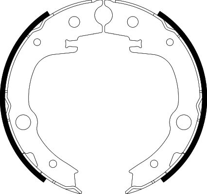 Bremsbackensatz, Feststellbremse Hinterachse Hella 8DA 355 050-651 von Hella