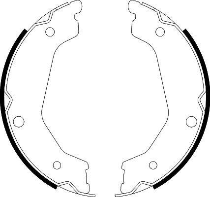 Bremsbackensatz, Feststellbremse Hinterachse Hella 8DA 355 050-681 von Hella