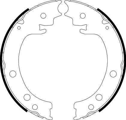 Bremsbackensatz, Feststellbremse Hinterachse Hella 8DA 355 050-971 von Hella