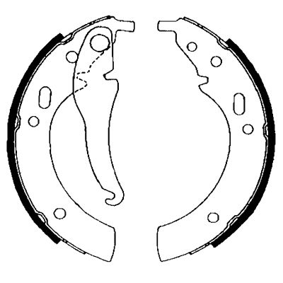 Bremsbackensatz Hinterachse Hella 8DB 355 000-121 von Hella