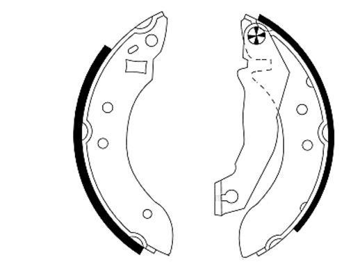 Bremsbackensatz Hinterachse Hella 8DB 355 000-131 von Hella