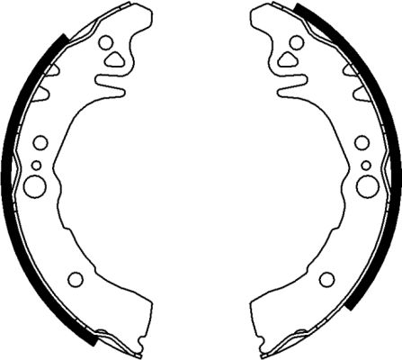 Bremsbackensatz Hinterachse Hella 8DB 355 000-381 von Hella