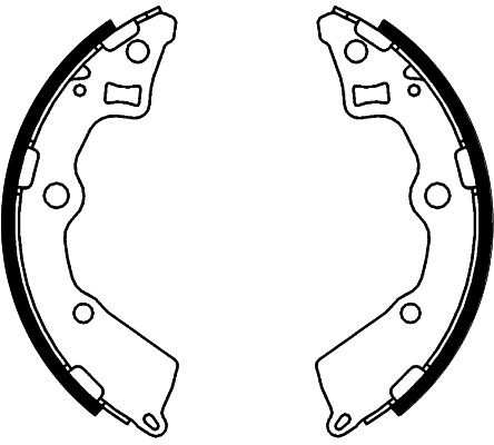 Bremsbackensatz Hinterachse Hella 8DB 355 000-411 von Hella