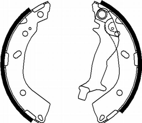 Bremsbackensatz Hinterachse Hella 8DB 355 000-431 von Hella