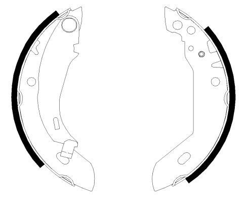 Bremsbackensatz Hinterachse Hella 8DB 355 000-651 von Hella