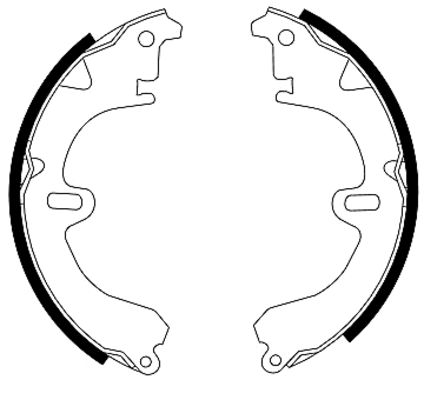 Bremsbackensatz Hinterachse Hella 8DB 355 000-681 von Hella