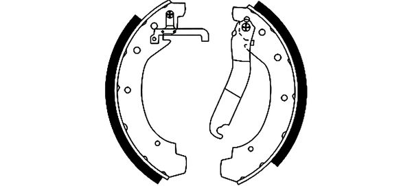 Bremsbackensatz Hinterachse Hella 8DB 355 000-711 von Hella