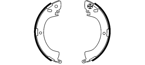 Bremsbackensatz Hinterachse Hella 8DB 355 000-821 von Hella