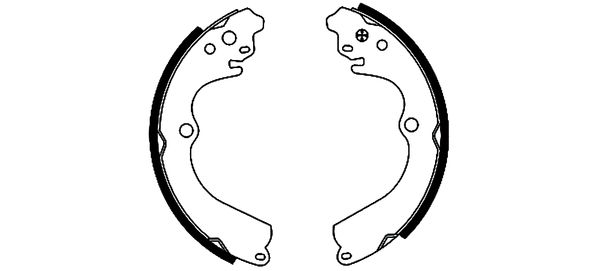 Bremsbackensatz Hinterachse Hella 8DB 355 001-221 von Hella