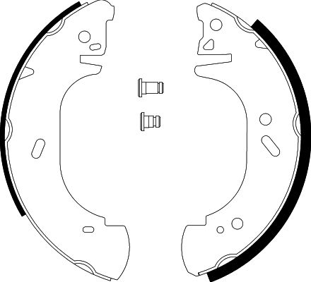 Bremsbackensatz Hinterachse Hella 8DB 355 001-371 von Hella