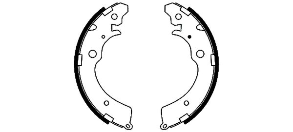 Bremsbackensatz Hinterachse Hella 8DB 355 001-481 von Hella