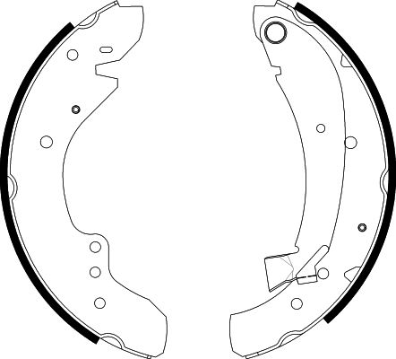 Bremsbackensatz Hinterachse Hella 8DB 355 001-591 von Hella