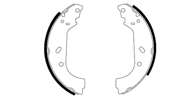 Bremsbackensatz Hinterachse Hella 8DB 355 001-641 von Hella