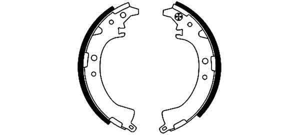 Bremsbackensatz Hinterachse Hella 8DB 355 001-671 von Hella