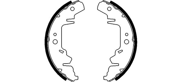 Bremsbackensatz Hinterachse Hella 8DB 355 001-711 von Hella