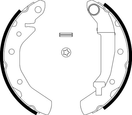 Bremsbackensatz Hinterachse Hella 8DB 355 001-741 von Hella