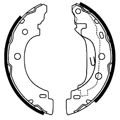 Bremsbackensatz Hinterachse Hella 8DB 355 002-241 von Hella