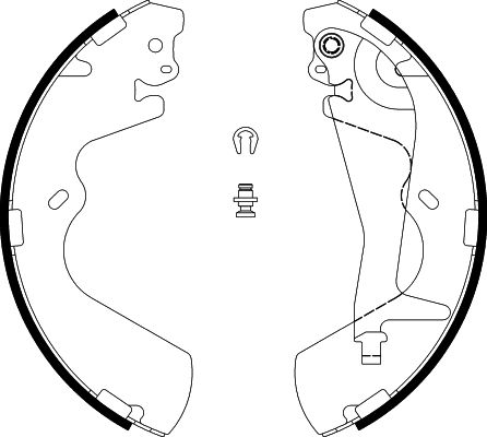 Bremsbackensatz Hinterachse Hella 8DB 355 002-291 von Hella