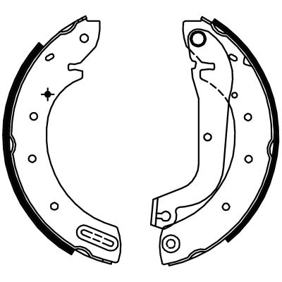 Bremsbackensatz Hinterachse Hella 8DB 355 002-321 von Hella