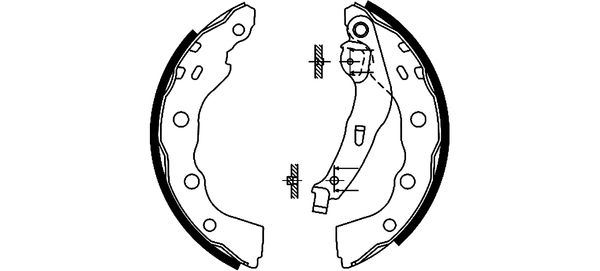 Bremsbackensatz Hinterachse Hella 8DB 355 002-361 von Hella