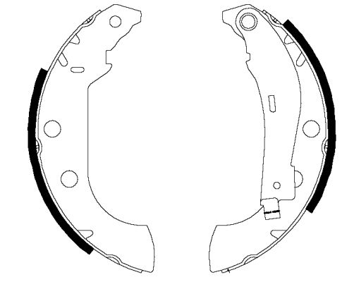 Bremsbackensatz Hinterachse Hella 8DB 355 002-381 von Hella