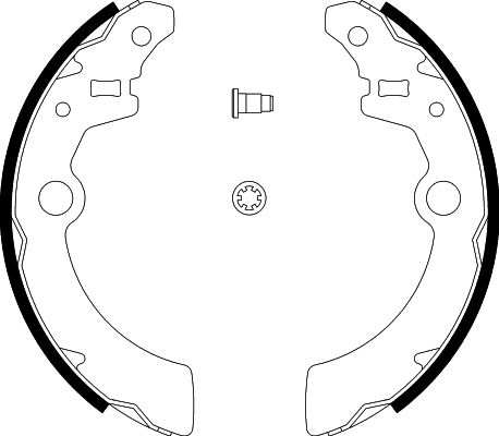 Bremsbackensatz Hinterachse Hella 8DB 355 002-501 von Hella