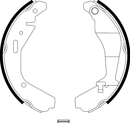 Bremsbackensatz Hinterachse Hella 8DB 355 002-951 von Hella