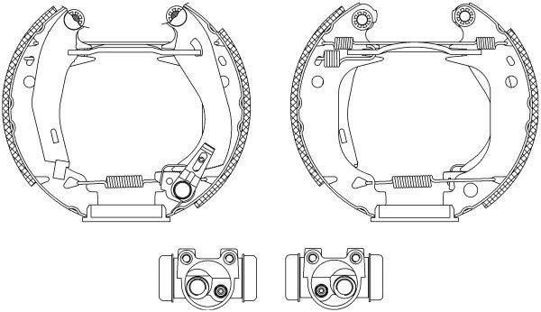 Bremsbackensatz Hinterachse Hella 8DB 355 003-921 von Hella