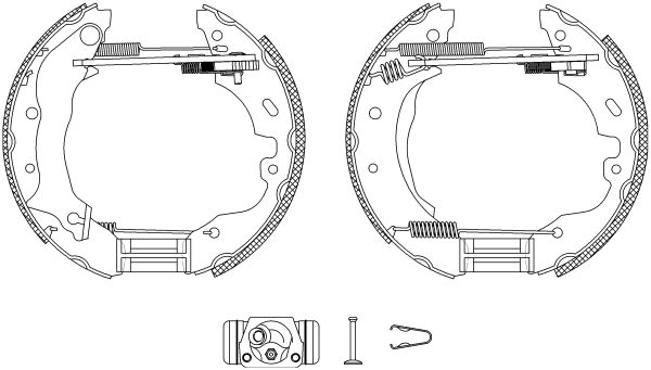 Bremsbackensatz Hinterachse Hella 8DB 355 004-091 von Hella