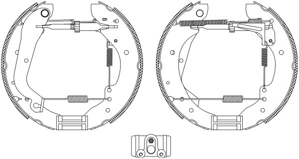 Bremsbackensatz Hinterachse Hella 8DB 355 004-171 von Hella