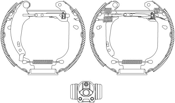 Bremsbackensatz Hinterachse Hella 8DB 355 004-531 von Hella