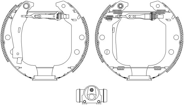 Bremsbackensatz Hinterachse Hella 8DB 355 004-591 von Hella