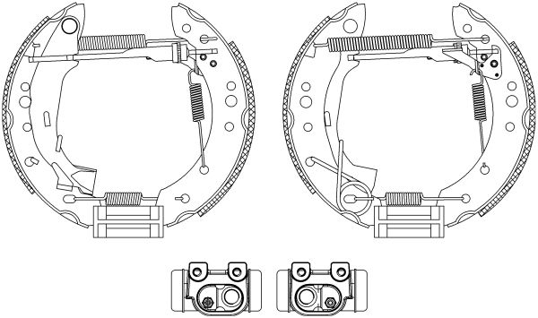 Bremsbackensatz Hinterachse Hella 8DB 355 004-731 von Hella