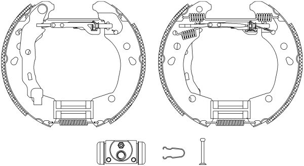 Bremsbackensatz Hinterachse Hella 8DB 355 004-821 von Hella