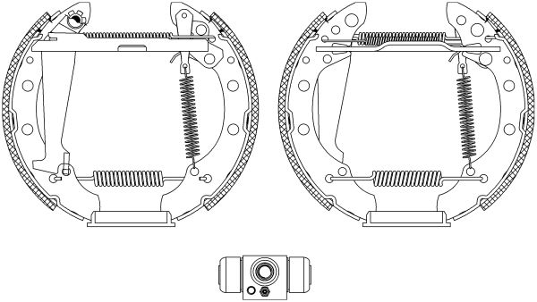 Bremsbackensatz Hinterachse Hella 8DB 355 004-961 von Hella