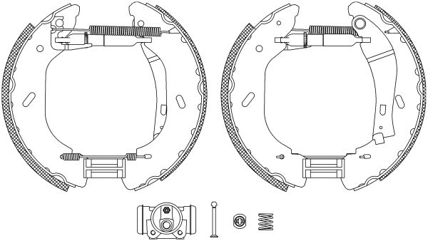 Bremsbackensatz Hinterachse Hella 8DB 355 005-071 von Hella