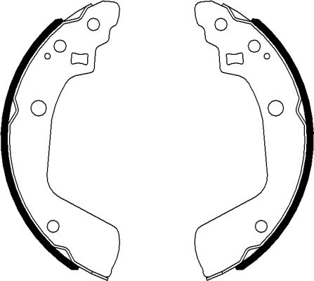 Bremsbackensatz Hinterachse Hella 8DB 355 022-051 von Hella