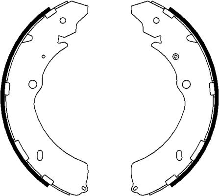 Bremsbackensatz Hinterachse Hella 8DB 355 022-071 von Hella