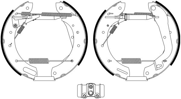 Bremsbackensatz Hinterachse Hella 8DB 355 022-651 von Hella