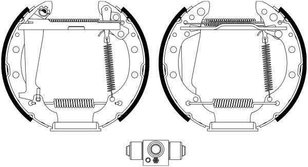 Bremsbackensatz Hinterachse Hella 8DB 355 022-711 von Hella