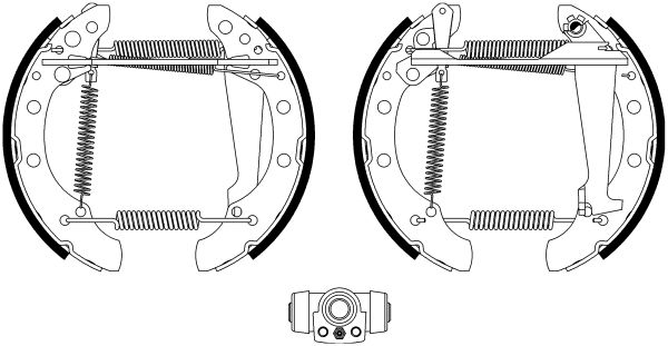 Bremsbackensatz Hinterachse Hella 8DB 355 022-771 von Hella