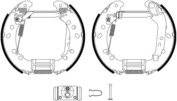 Bremsbackensatz Hinterachse Hella 8DB 355 022-791 von Hella