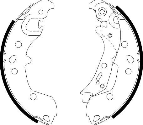 Bremsbackensatz Hinterachse Hella 8DB 355 022-881 von Hella