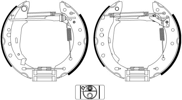 Bremsbackensatz Hinterachse Hella 8DB 355 022-901 von Hella