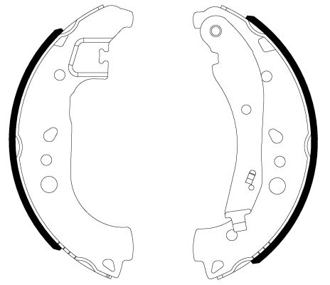 Bremsbackensatz Hinterachse Hella 8DB 355 022-911 von Hella