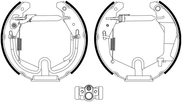 Bremsbackensatz Hinterachse Hella 8DB 355 022-981 von Hella