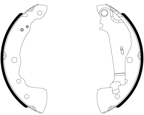 Bremsbackensatz Hinterachse Hella 8DB 355 038-021 von Hella