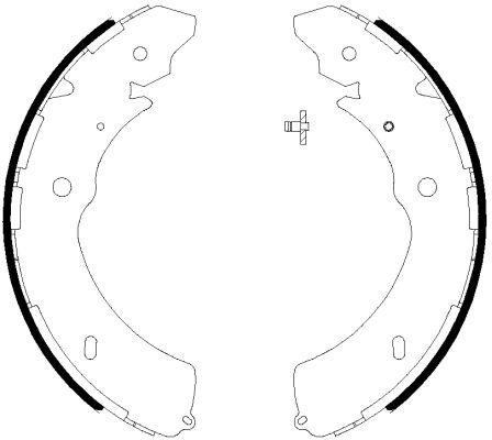 Bremsbackensatz Hinterachse Hella 8DB 355 038-031 von Hella