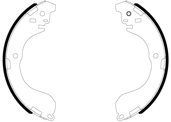 Bremsbackensatz Hinterachse Hella 8DB 355 038-041 von Hella