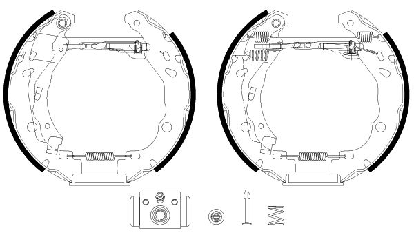 Bremsbackensatz Hinterachse Hella 8DB 355 038-121 von Hella